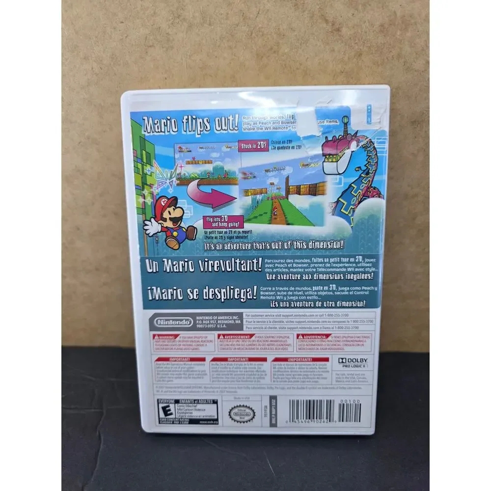 Super Paper Mario (Nintendo Wii Game, 2007) No Manual - Nintendo Selects